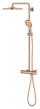 GROHE RAINSHOWER SMARTACTIVE 310 sprchový set s termostatickou baterií, horní sprcha, ruční sprcha se 3 proudy, tyč, hadice, Water Saving, warm sunset 26836DA0 Obrázek - fotka