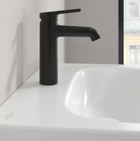 VILLEROY & BOCH SKYLA umyvadlová stojánková baterie, CoolStart, matná černá  TVW116002000K5 Obrázek - fotka