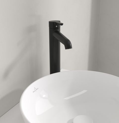 VILLEROY & BOCH SKYLA umyvadlová stojánková baterie, matná černá TVW116003000K5 Obrázek - fotka