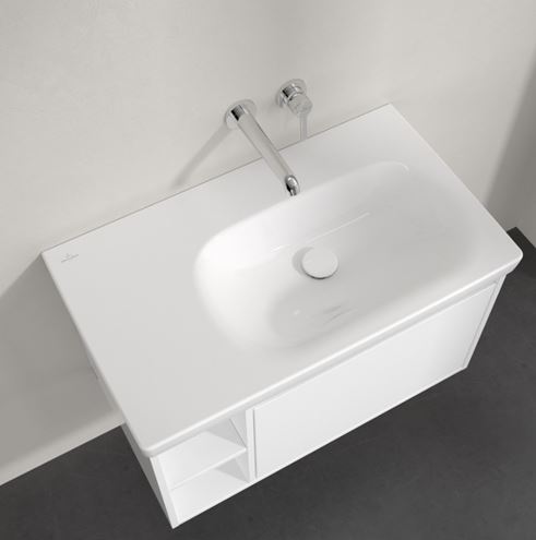 VILLEROY & BOCH SKYLA umyvadlo 80 cm, bez přepadu, CeramicPlus, alpská bílá 5A52R4R1 Obrázek - fotka
