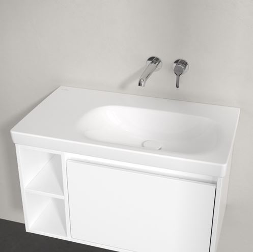 VILLEROY & BOCH SKYLA umyvadlo 80 cm, bez přepadu, CeramicPlus, alpská bílá 5A52R4R1 Obrázek - fotka
