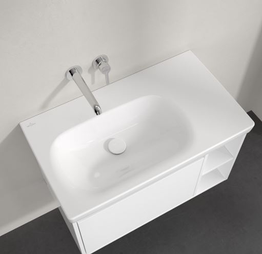 VILLEROY & BOCH SKYLA umyvadlo 80 cm, bez přepadu, CeramicPlus, alpská bílá 5A52L4R1 Obrázek - fotka