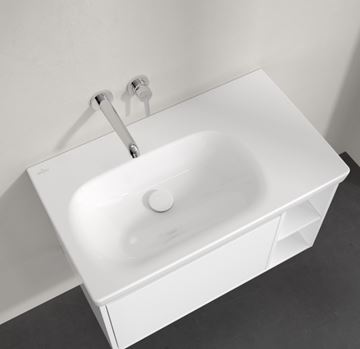 VILLEROY & BOCH SKYLA umyvadlo 80 cm, bez přepadu, CeramicPlus, alpská bílá 5A52L4R1 Obrázek - fotka