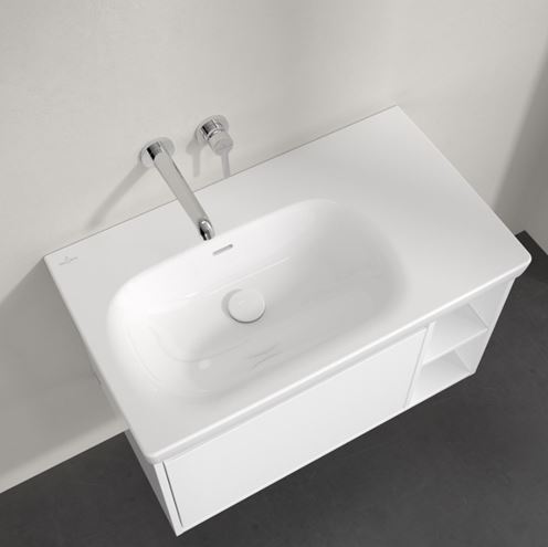 VILLEROY & BOCH SKYLA umyvadlo 80 cm, s přepadem, CeramicPlus, alpská bílá 5A52L3R1 Obrázek - fotka