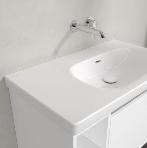 VILLEROY & BOCH SKYLA umyvadlo 80 cm, s přepadem, CeramicPlus, alpská bílá 5A52R3R1 Obrázek - fotka