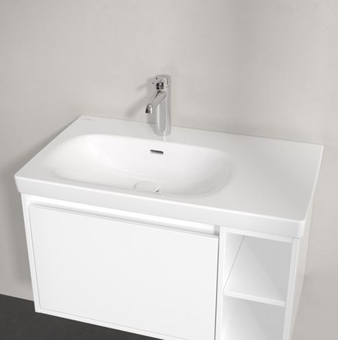 VILLEROY & BOCH SKYLA umyvadlo 80 cm, s otvorem pro baterii a přepadem, CeramicPlus, alpská bílá 5A52L1R1 Obrázek - fotka