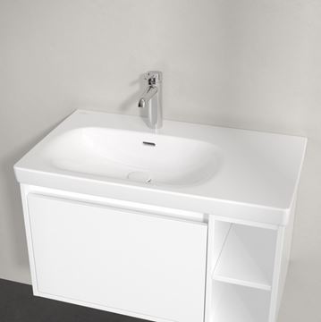 VILLEROY & BOCH SKYLA umyvadlo 80 cm, s otvorem pro baterii a přepadem, CeramicPlus, alpská bílá 5A52L1R1 Obrázek - fotka