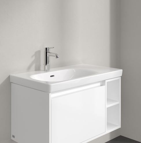 VILLEROY & BOCH SKYLA umyvadlo 80 cm, s otvorem pro baterii a přepadem, CeramicPlus, alpská bílá 5A52L1R1 Obrázek - fotka