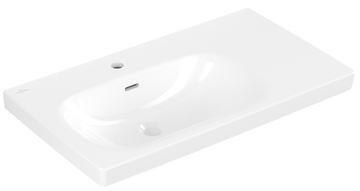 VILLEROY & BOCH SKYLA umyvadlo 80 cm, s otvorem pro baterii a přepadem, CeramicPlus, alpská bílá