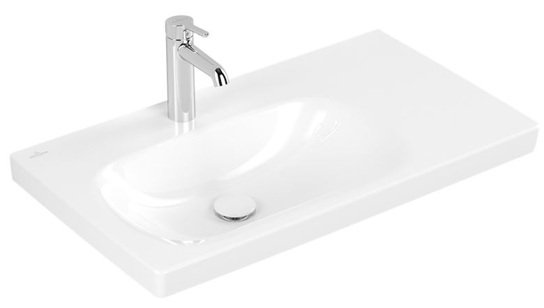 VILLEROY & BOCH SKYLA umyvadlo 80 cm,  s otvorem pro baterii, bez přepadu, alpská bílá 5A52L201 Obrázek - fotka