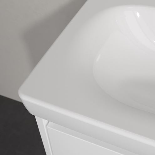 VILLEROY & BOCH SKYLA umyvadlo 80 cm, s otvorem pro baterii, bez přepadu, CeramicPlus, alpská bílá 5A52L2R1 Obrázek - fotka