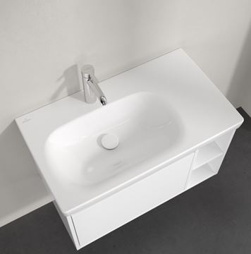 VILLEROY & BOCH SKYLA umyvadlo 80 cm, s otvorem pro baterii, bez přepadu, CeramicPlus, alpská bílá 5A52L2R1 Obrázek - fotka