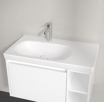 VILLEROY & BOCH SKYLA umyvadlo 80 cm, s otvorem pro baterii, bez přepadu, CeramicPlus, alpská bílá 5A52L2R1 Obrázek - fotka