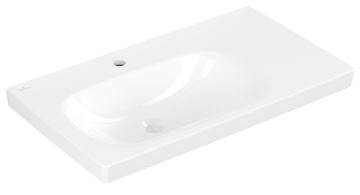 VILLEROY & BOCH SKYLA umyvadlo 80 cm, s otvorem pro baterii, bez přepadu, CeramicPlus, alpská bílá