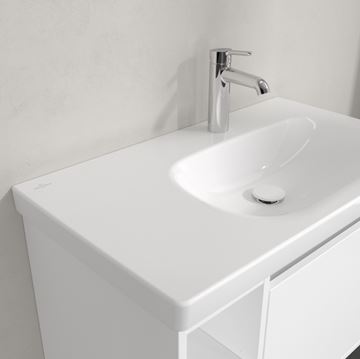 VILLEROY & BOCH SKYLA umyvadlo 80 cm, s otvorem pro baterii, bez přepadu, CeramicPlus, alpská bílá 5A52R2R1 Obrázek - fotka