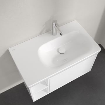 VILLEROY & BOCH SKYLA umyvadlo 80 cm, s otvorem pro baterii, bez přepadu, CeramicPlus, alpská bílá 5A52R2R1 Obrázek - fotka