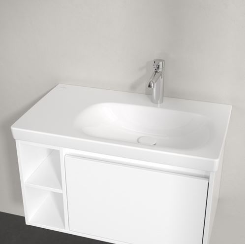 VILLEROY & BOCH SKYLA umyvadlo 80 cm, s otvorem pro baterii, bez přepadu, CeramicPlus, alpská bílá 5A52R2R1 Obrázek - fotka