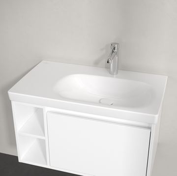 VILLEROY & BOCH SKYLA umyvadlo 80 cm, s otvorem pro baterii, bez přepadu, CeramicPlus, alpská bílá 5A52R2R1 Obrázek - fotka