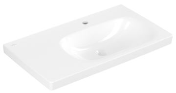 VILLEROY & BOCH SKYLA umyvadlo 80 cm, s otvorem pro baterii, bez přepadu, CeramicPlus, alpská bílá
