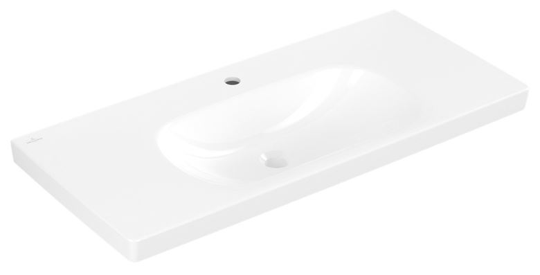 VILLEROY & BOCH SKYLA umyvadlo 100 cm, s otvorem pro baterii, bez přepadu, alpská bílá 5A51A201 Obrázek - Hlavní obrázek