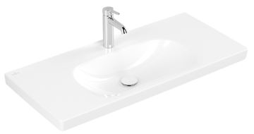 VILLEROY & BOCH SKYLA umyvadlo 100 cm, s otvorem pro baterii, bez přepadu, alpská bílá 5A51A201 Obrázek - fotka