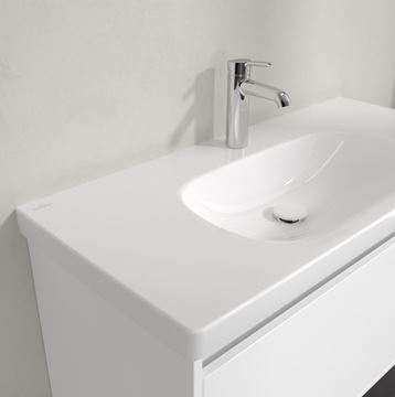 VILLEROY & BOCH SKYLA umyvadlo 100 cm, s otvorem pro baterii, bez přepadu, CeramicPlus, alpská bílá 5A51A2R1 Obrázek - fotka