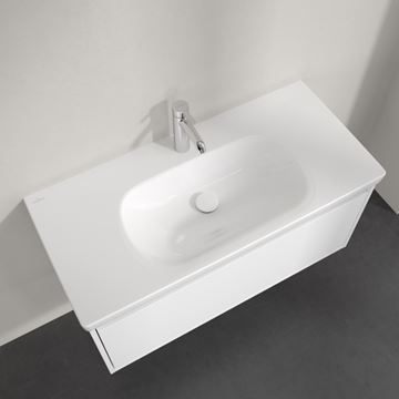 VILLEROY & BOCH SKYLA umyvadlo 100 cm, s otvorem pro baterii, bez přepadu, CeramicPlus, alpská bílá 5A51A2R1 Obrázek - fotka