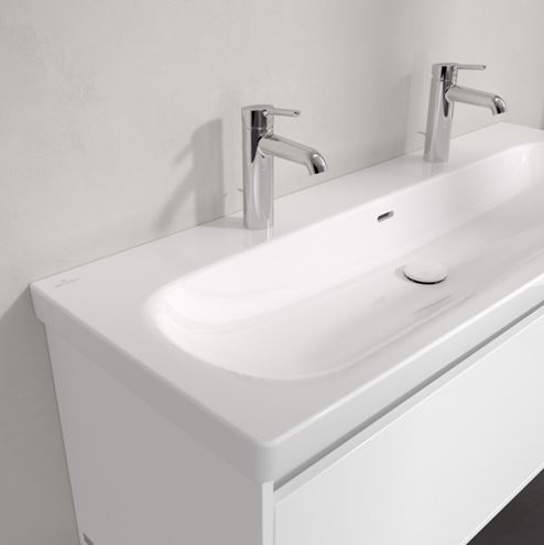 VILLEROY & BOCH SKYLA umyvadlo 120 cm, se 2 otvory pro baterie a přepadem, alpská bílá 5A51C401 Obrázek - fotka