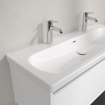 VILLEROY & BOCH SKYLA umyvadlo 120 cm, se 2 otvory pro baterie a přepadem, alpská bílá 5A51C401 Obrázek - fotka