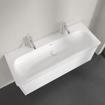 VILLEROY & BOCH SKYLA umyvadlo 120 cm, se 2 otvory pro baterie a přepadem, alpská bílá 5A51C401 Obrázek - fotka