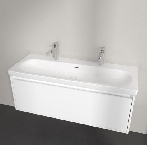 VILLEROY & BOCH SKYLA umyvadlo 120 cm, se 2 otvory pro baterie a přepadem, alpská bílá 5A51C401 Obrázek - fotka