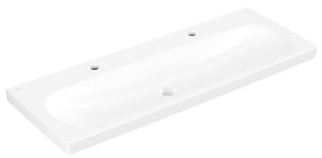 VILLEROY & BOCH SKYLA umyvadlo 120 cm, se 2 otvory pro baterie, bez přepadu, alpská bílá