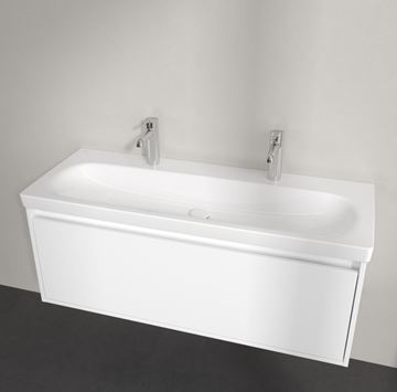 VILLEROY & BOCH SKYLA umyvadlo 120 cm, se 2 otvory pro baterie, bez přepadu, alpská bílá 5A51C201 Obrázek - fotka