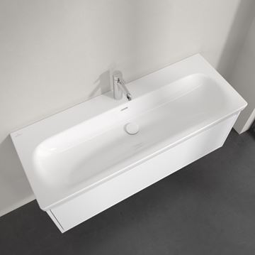 VILLEROY & BOCH SKYLA umyvadlo 120 cm, s otvorem pro baterii a přepadem, CeramicPlus, alpská bílá 5A51C5R1 Obrázek - fotka