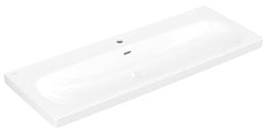 VILLEROY & BOCH SKYLA umyvadlo 120 cm, s otvorem pro baterii a přepadem, CeramicPlus, alpská bílá