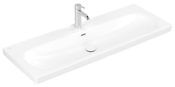 VILLEROY & BOCH SKYLA umyvadlo 120 cm, s otvorem pro baterii a přepadem, CeramicPlus, alpská bílá 5A51C5R1 Obrázek - fotka