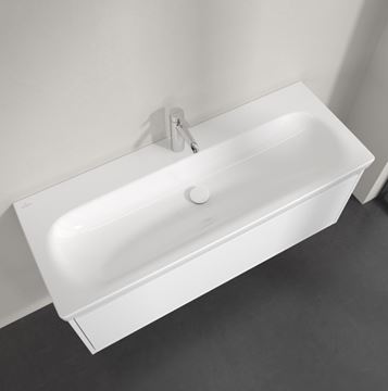 VILLEROY & BOCH SKYLA umyvadlo 120 cm, s otvorem pro baterii, bez přepadu, CeramicPlus, alpská bílá 5A51C1R1 Obrázek - fotka