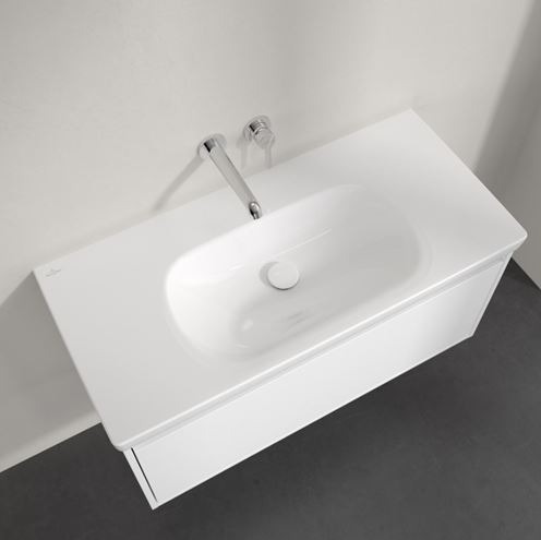 VILLEROY & BOCH SKYLA umyvadlo 100 cm, bez přepadu, CeramicPlus, alpská bílá 5A51A3R1 Obrázek - fotka
