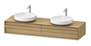 DURAVIT OCAVO skříňka pod 2 umyvadla 160x48x26,8 cm, 2 zásuvky, přírodní dub