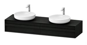 DURAVIT OCAVO skříňka pod 2 umyvadla 160x48x26,8 cm, 2 zásuvky, černý dub