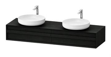 DURAVIT OCAVO skříňka pod 2 umyvadla 160x48x26,8 cm, 2 zásuvky, černý dub