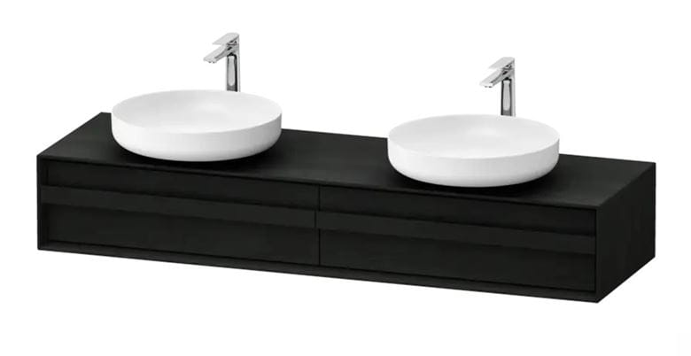 DURAVIT OCAVO skříňka pod 2 umyvadla 160x48x26,8 cm, 2 zásuvky, černý dub OC50930H6H60000 Obrázek - Hlavní obrázek