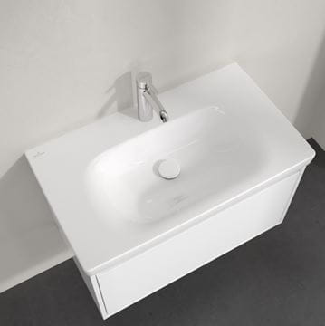 VILLEROY & BOCH SKYLA umyvadlo 80 cm, s otvorem pro baterii, bez přepadu, CeramicPlus, alpská bílá 5A5181R1 Obrázek - fotka