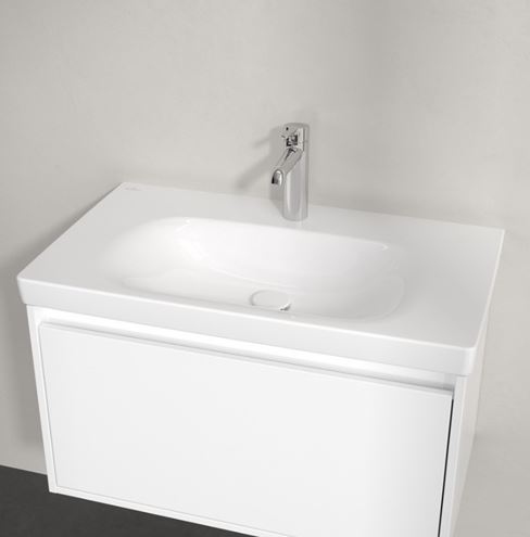 VILLEROY & BOCH SKYLA umyvadlo 80 cm, s otvorem pro baterii, bez přepadu, CeramicPlus, alpská bílá 5A5181R1 Obrázek - fotka