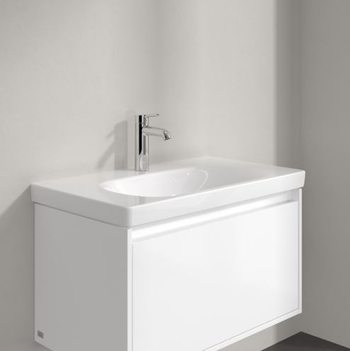 VILLEROY & BOCH SKYLA umyvadlo 80 cm, s otvorem pro baterii, bez přepadu, CeramicPlus, alpská bílá 5A5181R1 Obrázek - fotka