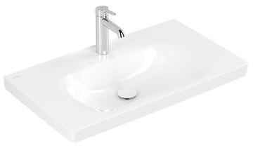 VILLEROY & BOCH SKYLA umyvadlo 80 cm, s otvorem pro baterii, bez přepadu, CeramicPlus, alpská bílá 5A5181R1 Obrázek - fotka