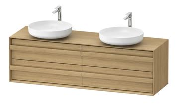 DURAVIT OCAVO skříňka pod 2 umyvadla 160x48x49,3 cm, 4 zásuvky, přírodní dub