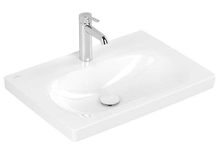 VILLEROY & BOCH SKYLA umyvadlo 65 cm, s otvorem pro baterii, bez přepadu, CeramicPlus, alpská bílá 5A5166R1 Obrázek - fotka