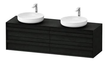 DURAVIT OCAVO skříňka pod 2 umyvadla 160x48x49,3 cm, 4 zásuvky, černý dub