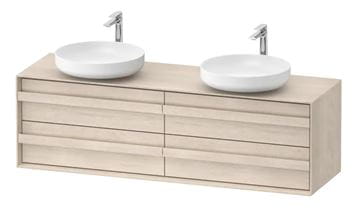 DURAVIT OCAVO skříňka pod 2 umyvadla 160x48x49,3 cm, 4 zásuvky, světlý dub